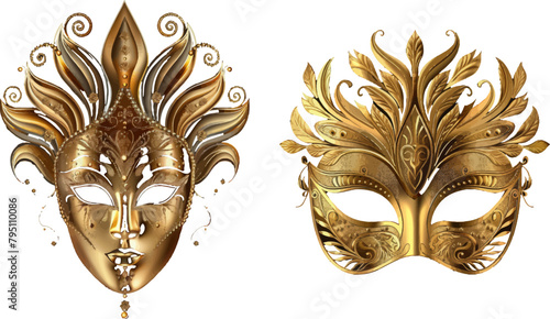 Golden carnival mask