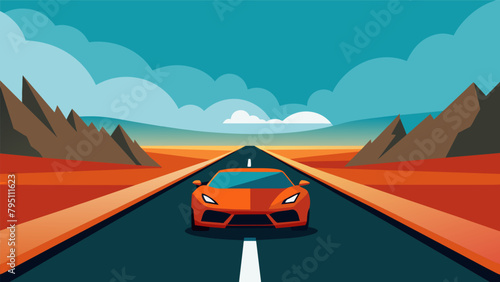 A long stretch of open road ahead the luxury cars powerful engine allows you to push the limits and truly feel the thrill of the drive..