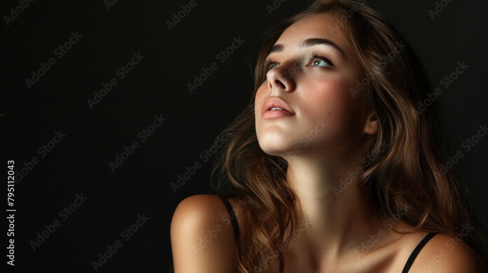 Beautiful amazing Latvia woman on studio background. Copy Space Beautiful amazing Latvia woman on studio background. Copy Space