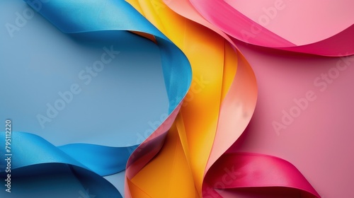 Close Up of Multicolored Paper Background