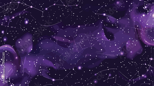 Zodiac constellation pattern on a trendy mystical pur photo