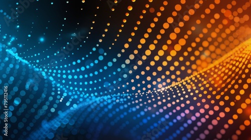 Vibrant Colorful Background With Dots and Lines