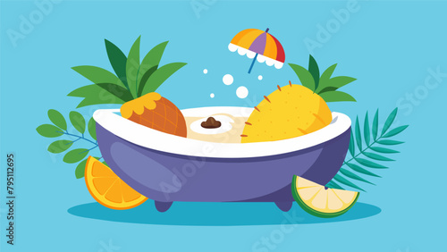Let the tropical notes of coconut and pineapple transport you to paradise as you soak in a bath infused with coconutscented bath oil..