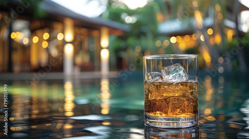 Glass of Ice on Table