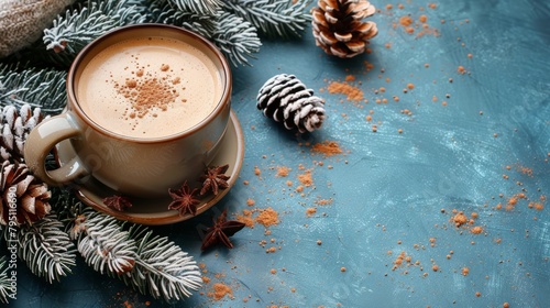 A Cup of Hot Chocolate on Blanket