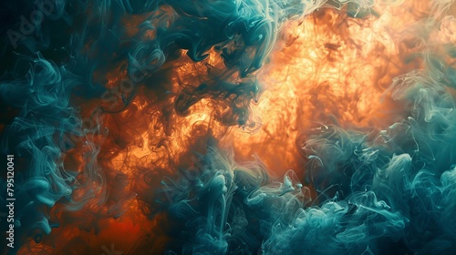 煙状のアブストラクト背景素材,Generative AI AI画像 © beeboys
