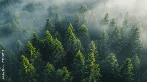 Aerial View of a Forest in Daylight