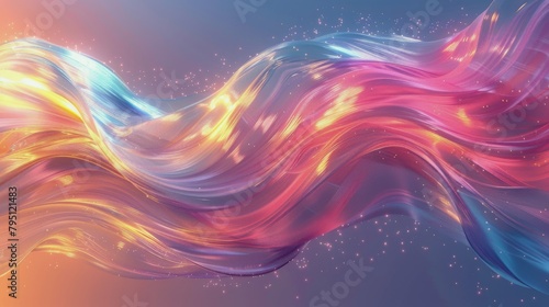 Colorful Wave of Hair Painting