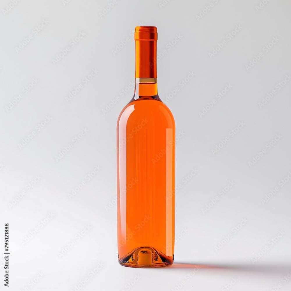 Fototapeta premium a bottle of wine with a yellow liquid