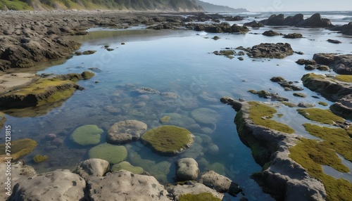 A rocky shoreline with tide pools teeming with lif upscaled 3 © Michelle