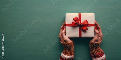 Person Holding White Gift Box With Red Ribbon