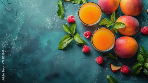 Glass of Orange Juice With Straw