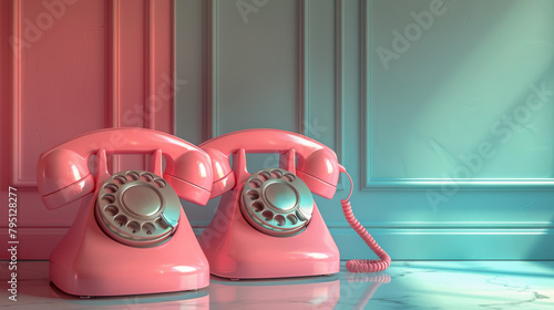 Pink Phone on Counter