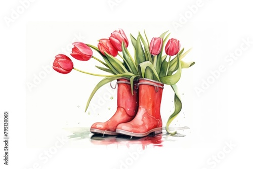 Footwear flower tulip plant #795130068