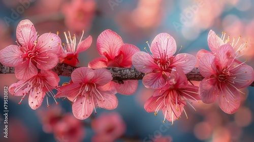Pink Flower With Water Droplets