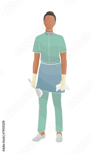 hotel staff female African American character housekeeping