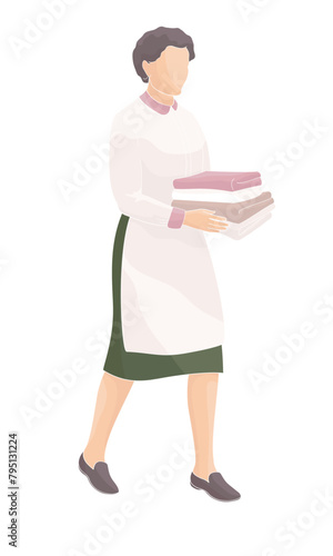 hotel staff female  character, maid