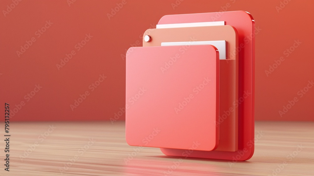 a red folder with papers in it a red folder with papers in it