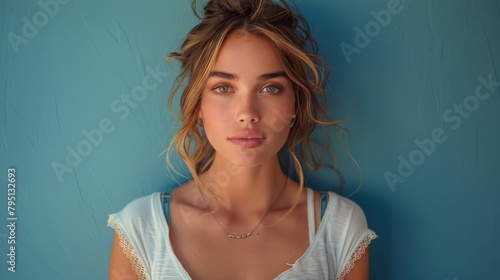 Beautiful Young Woman Posing for a Picture