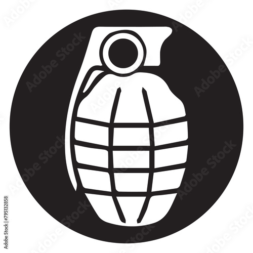 hand grenade icon vector illustration