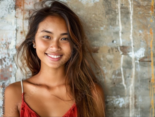 Stunning high resolution photos of a smiling young Filipina woman with her own style. Style