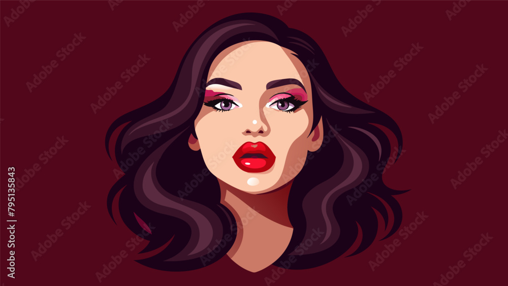 A rich velvety lipstick is applied to the lips giving a bold pop of color and completing the highend makeup look with a touch of luxury.. A rich velvety lipstick is applied to the lips giving a bold pop of color and completing the highend makeup look with a touch of luxury..