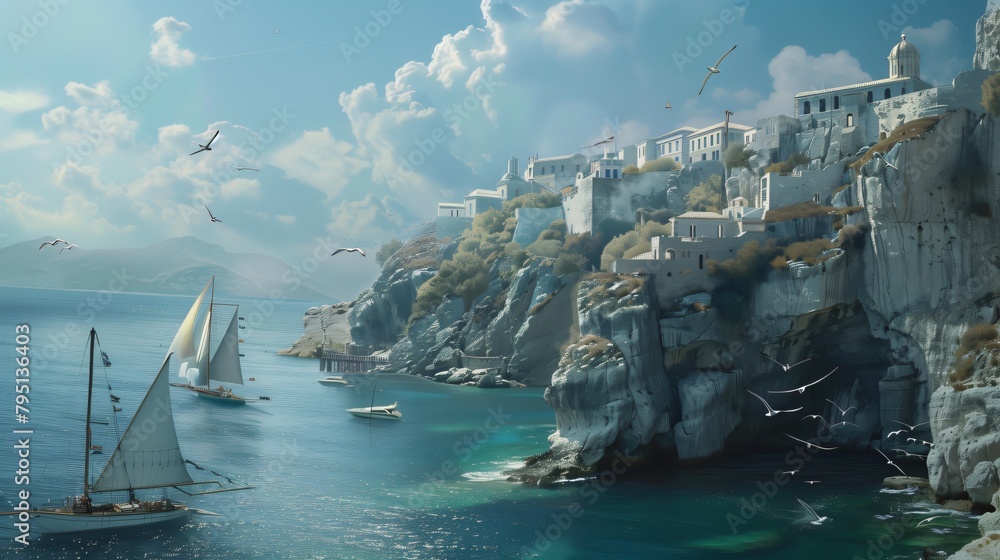Obraz premium Landscape - A beautiful a coastal city