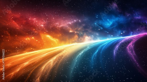 Colorful Space Filled With Stars and Clouds