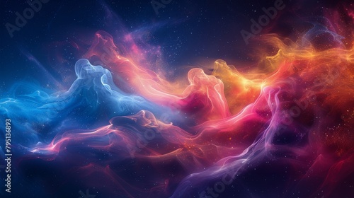 Colorful Space Filled With Stars and Dust