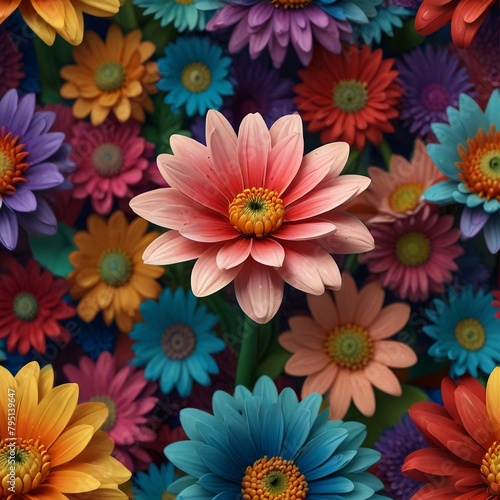 colorful gerber flowers