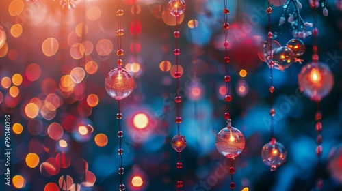 Cluster of Bubbles Suspended From Ceiling