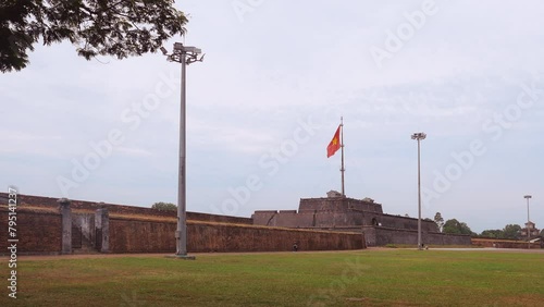 Hue, Thua Thien Province, Vietnam - August 30, 2023: Flag Tower in Imperial City photo