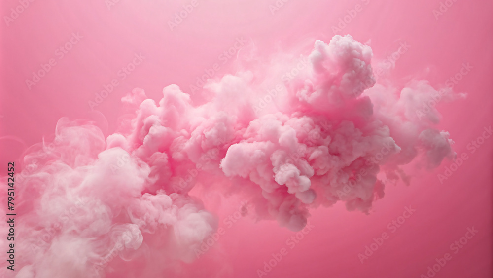 Smoke on a Soft Pink Background