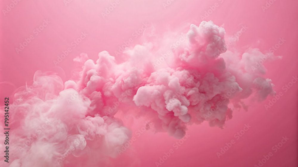 Fototapeta premium Smoke on a Soft Pink Background