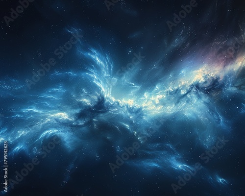Computer wallpaper of a distant galaxy, stars shimmering photo