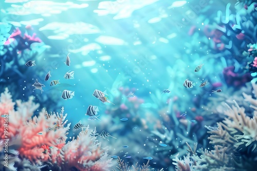 Ocean coral reef underwater Sea world under water on water background AI Generated © Gogu