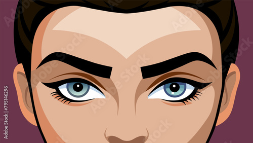 The eyebrows are expertly filled in giving a defined polished look that is signature to highend makeup application..