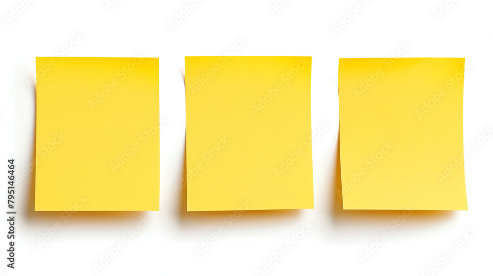 Set of crumpled blank yellow paper isolated on white background Set of crumpled blank yellow paper isolated on white background