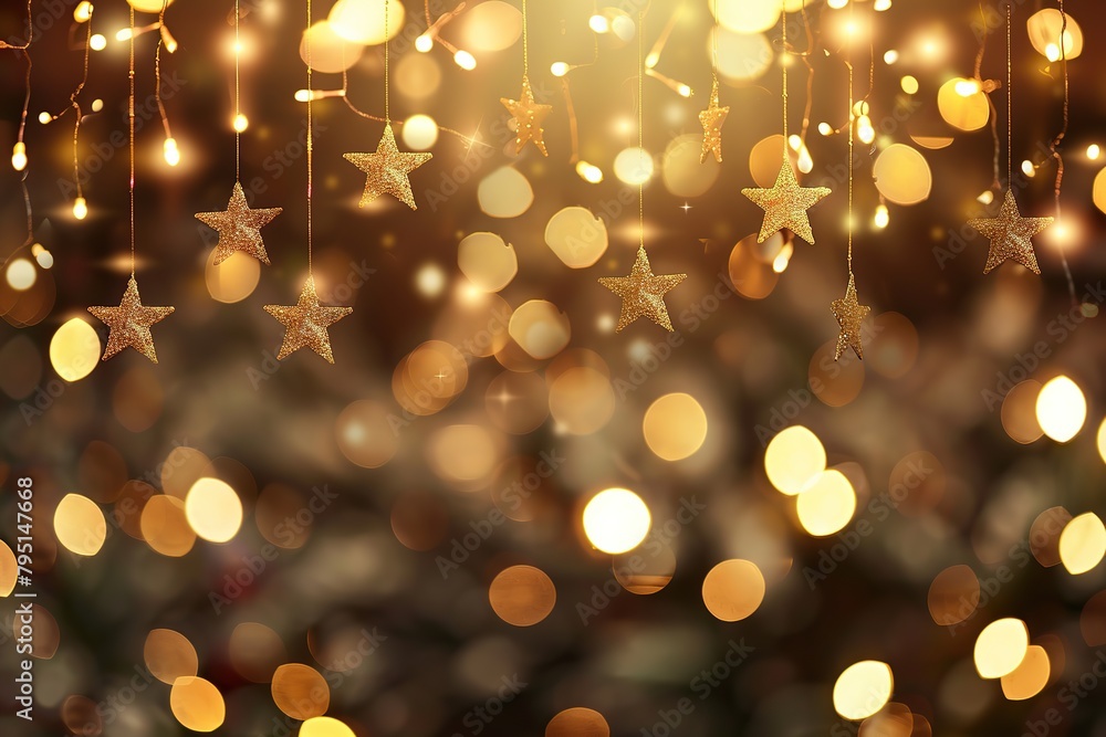 Abstract glitter background with stars, sparkles and golden bokeh lights on brown, glowing dust effect. Christmas, New Year, wedding design. Poster, banner, card. Shiny starry sky blurred backdrop Abstract glitter background with stars, sparkles and golden bokeh lights on brown, glowing dust effect. Christmas, New Year, wedding design. Poster, banner, card. Shiny starry sky blurred backdrop