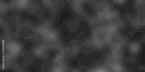 Gray Stylized topographic contour map. Geography scheme and terrain. Topography grid map. Contour map background. Geographic line mountain relief. Abstract lines or wavy backdrop background.