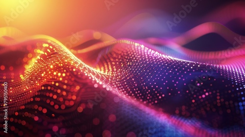 Colorful Abstract Background With Dots and Lines