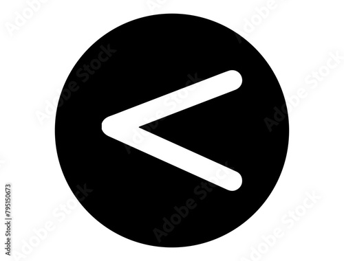 Less than symbol silhouette vector art