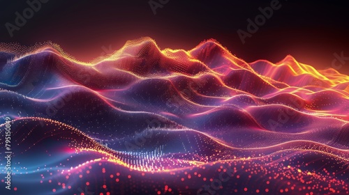 Computer Generated Image of a Mountain Range