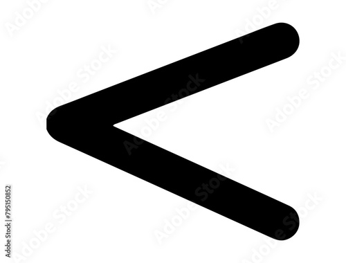 Less than symbol silhouette vector art