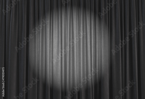 Black curtain, Theater scene and the Black curtain. - Theater stage image.