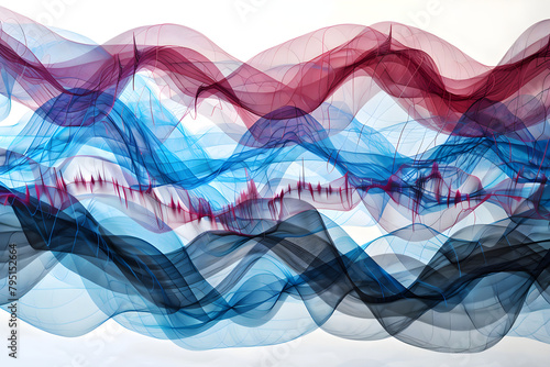 Abstract Illustration of Radio Frequency Interference and Signal Disruption photo