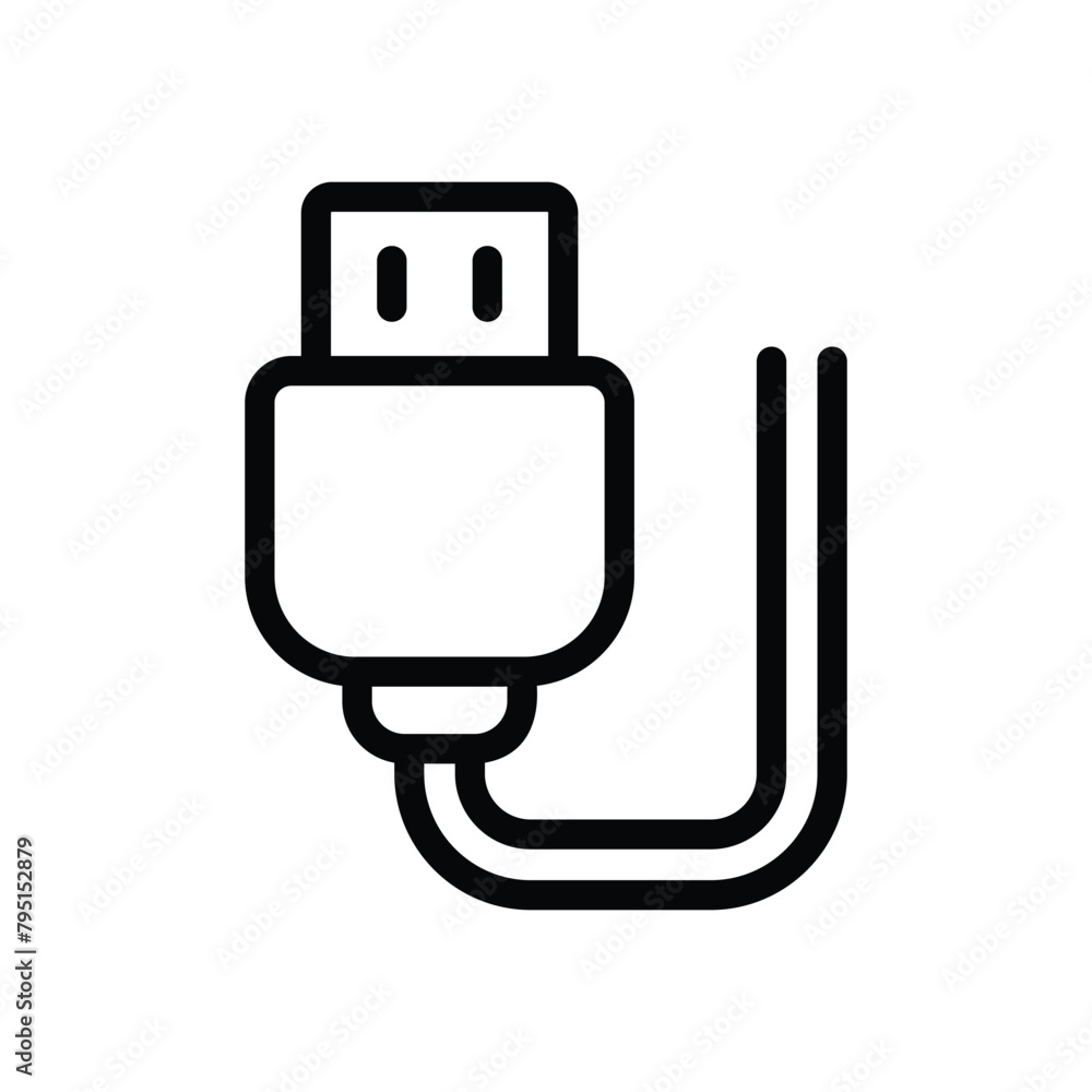 Usb Cable vector icon Usb Cable vector icon
