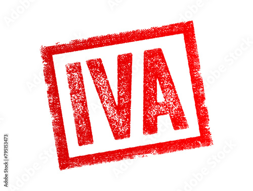 IVA - Individual Voluntary Arrangement, it is a formal agreement between an individual and their creditors to pay back debts over a specific period, text concept stamp