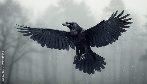 flying raven