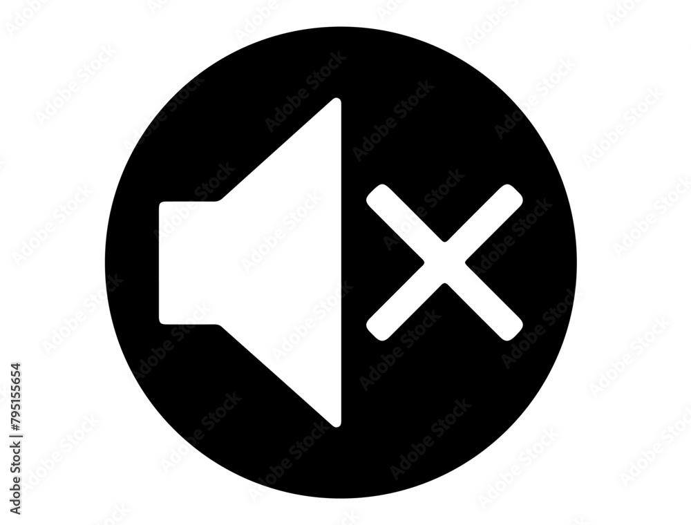 Speaker off symbol silhouette vector art Speaker off symbol silhouette vector art